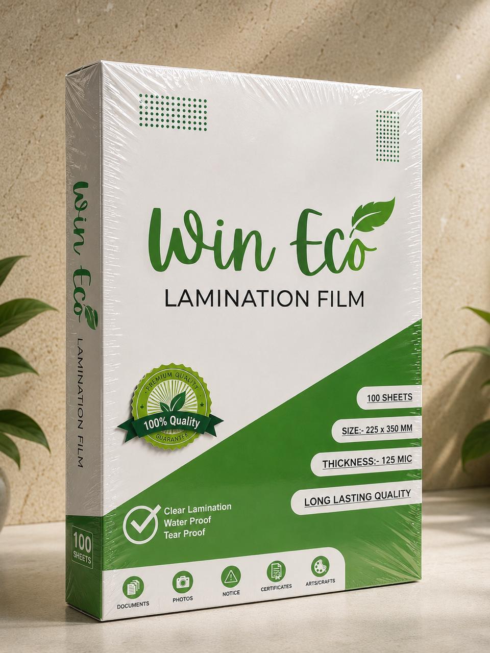 Win Eco green lamination film 125 micron pack